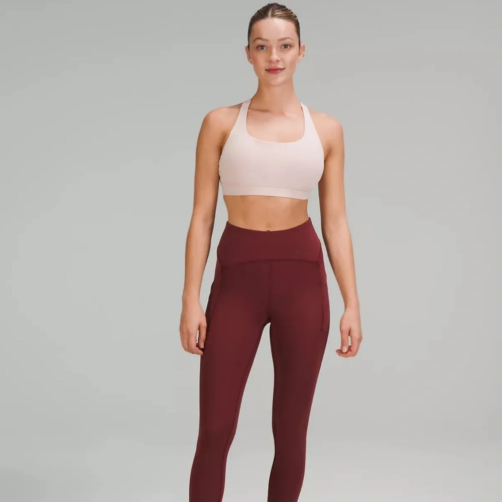 NWT Lululemon Power Thru HR Tight 25” Red Merlot. Retail $128. Size 4 - Picture 2 of 5